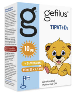 LGG Gefilus maitohappobakteeri Gefilus Tipat + D pakkauskuva 1